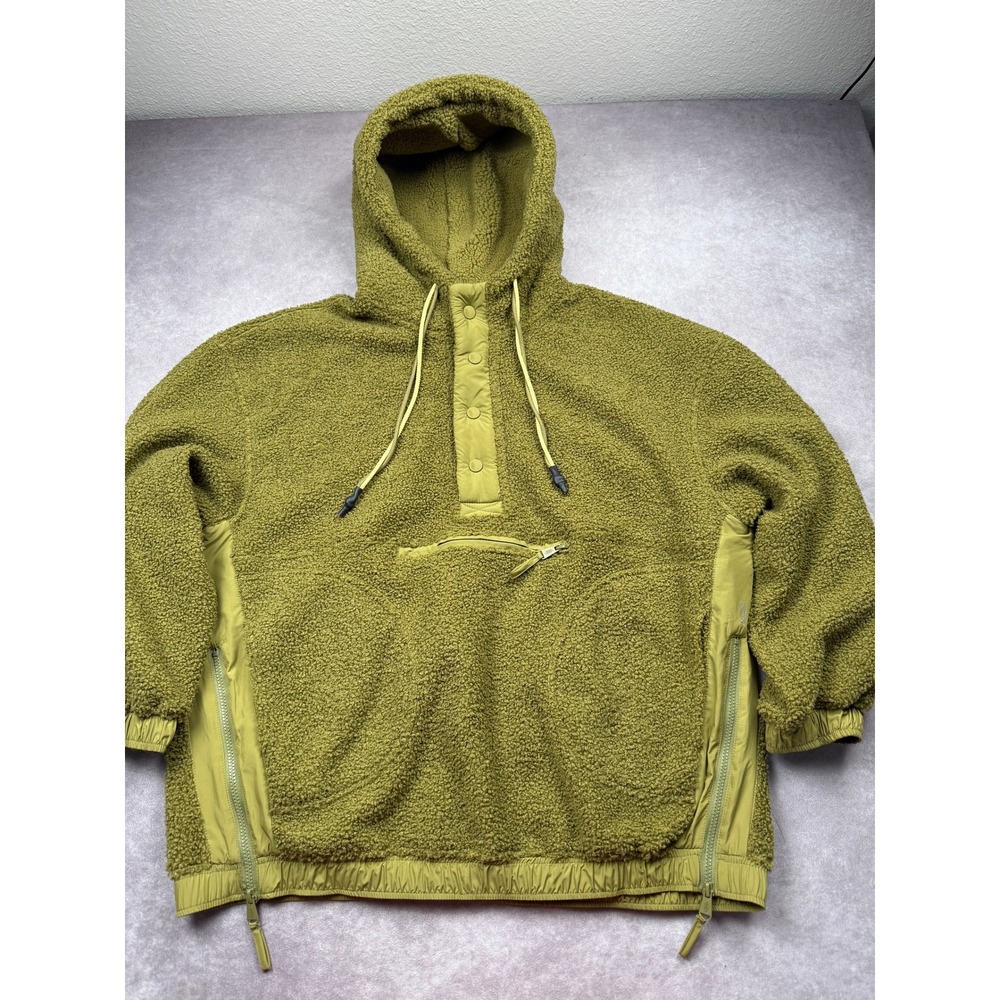 Free People FP Movement Hit The Slopes Fleece Women S Hoodie Green Oversize Cozy